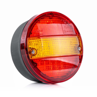 Feu arrière LED ADR, cabuchon rouge/jaune, DIN, 12-24V