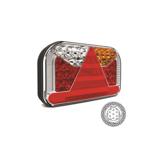 feu arrière LED connecteur AMP 7 PIN gauche gauche 12/24V Lavaflow