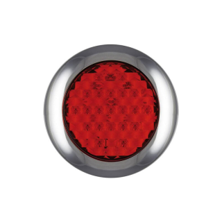 LED feu de brouillard avec garniture chromée | 12-24V | 0,15m. cable