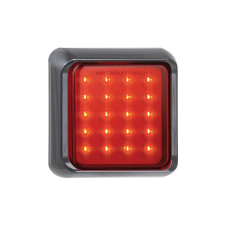 Feu de brouillard LED noir encastré | 12-24V | 40cm. cable