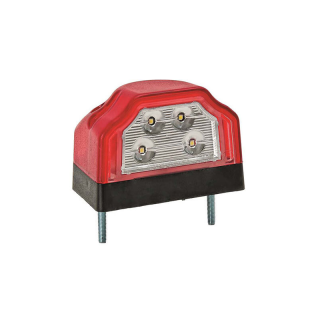éclairage de plaque LED 12/24V Connecteur coulissant rood/wit