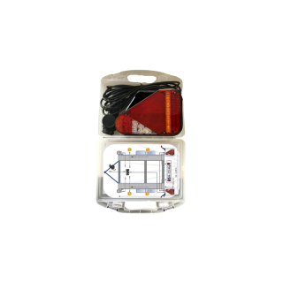 kit d'éclairage LED prêt à l'emploi prise 13 pôles 12/24V , comprenant 2 feux de contour, 4 feux de position latéraux, 2 feux de largeur, 2 feux de plaque d'immatriculation