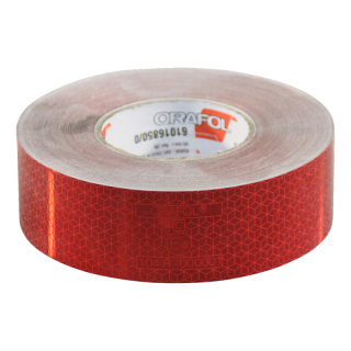 autocollant de balisage semi-remorque >3500kg 50mm x 50mtr Rouge