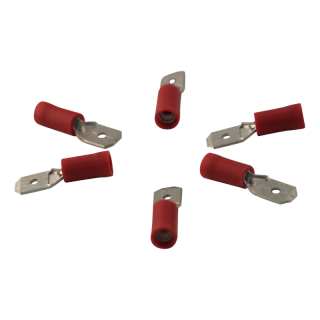 fixation pour prise plate pour le fil 0,5 – 1,5mm2 6,3x0,8,mm Rouge