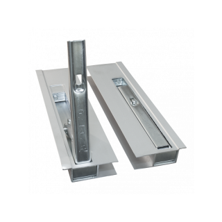liaison de ridelle en aluminium avec manche en acier (galvanique) 400mm par set gauche + droite