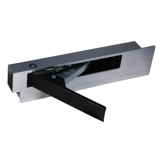 liaison de ridelle en aluminium avec manche en acier (noir) 400mm gauche
