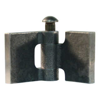 porte charnière droit avec goupille d'acier 30 x 30mm lame de charnière brut