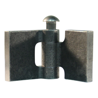 porte charnière droit avec goupille d'inox 30 x 30mm lame de charnière brut démontable