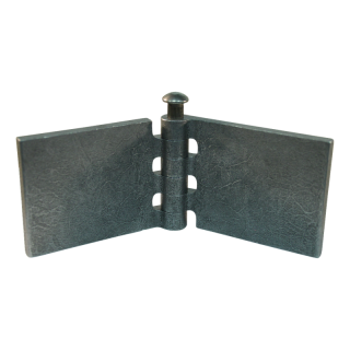 porte charnière droit avec goupille d'acier 60 x 80mm lame de charnière brut démontable