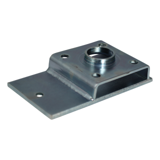 platine de fixation pour béquille / roue jockey à visser zingué