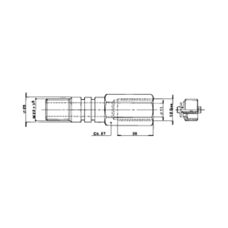 porte d'huile + Protection de rupture M22x1,5 + 1/2" GAS