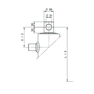 vérins téléscopiques 8 tonnes moyeux 1283mm à 3 expansions trou