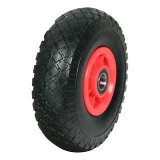 + roulement à billes Ø20 NL75mm plastique Rouge pneu en PU + roue 3.00x4 bloc 2.10X4