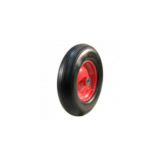 pneu en PU + roue 4.00x8 + ligne roulement à billes Ø25 NL75mm métal Rouge 4.00x8 ligne 2.50Ax8