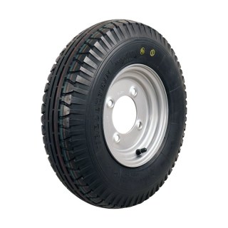 pneu + roue 4.00-8 3.00Dx8 ET0 60/100/4 métal V-40 gris argent
