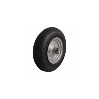 pneu + roue 4.80/4.00-8 2.50Ax8 ET0 roulement à billes axe Ø17 métal V-5501A gris argent