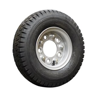 pneu + roue 5.00-8 3.00D-8 ET0 94/140/5 métal S-7102 gris argent