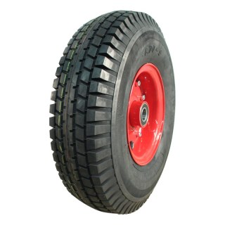 pneu + roue 6.00-9 4.00E-9 ET0 NL100mm métal V-6509 Rouge