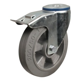 roulette pivotante avec frein 200mm serie 12 ᠆ 15 trou pour boulon roulement à billes
