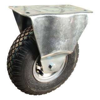 roue fixe 3.00-4 2.10-4 ET0 roulement à billes Ø20 NL75mm métal S-2303 gris argent 12 montage de la plaque roulement à billes