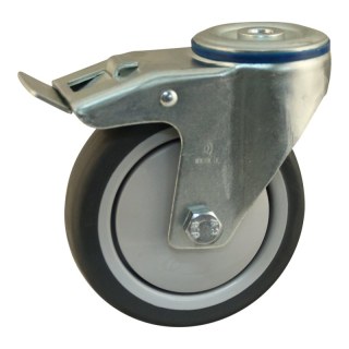 roulette pivotante avec frein 100mm serie 36 ᠆ 15 trou pour boulon roulement à billes