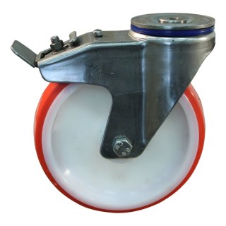 roulette pivotante avec frein 200mm série 27 ᠆ 31 trou pour boulon palier lisse