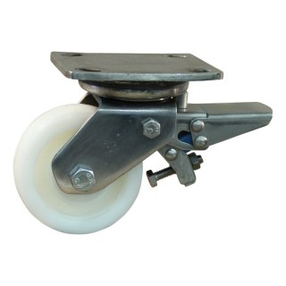 roulette pivotante avec frein 100mm serie 33 ᠆ 32 montage de la plaque palier lisse