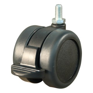 roulette pivotante avec frein 60mm 60mm série 74-73 draadstift M8 palier lisse palier lisse