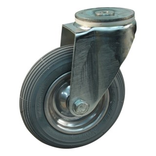 roulette pivotante 7x1 3/4 (175x45) 1.25x3.8 (200x50) ET0 NL60mm métal C-179 gris argent 15 trou pour boulon roulement à roule