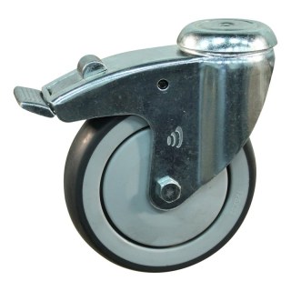roulette pivotante avec frein 125mm série 69-61 trou pour boulon roulement à billes