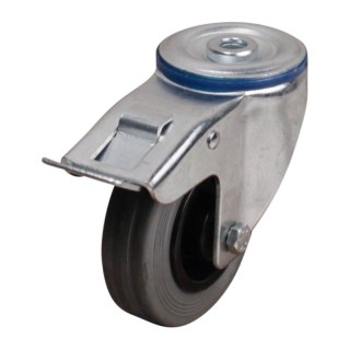 roulette pivotante avec frein 100mm serie 11 ᠆ 15 trou pour boulon palier lisse
