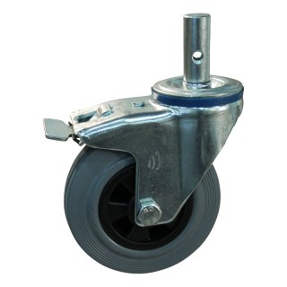 roulette pivotante avec frein 100mm serie 11 ᠆ 15 goupille palier lisse