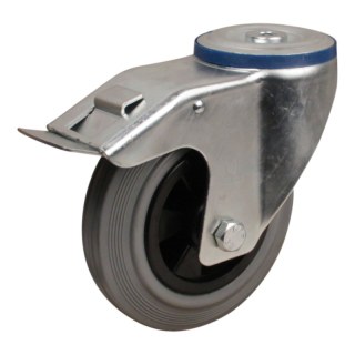 roulette pivotante avec frein 160mm serie 11 ᠆ 15 trou pour boulon roulement à rouleaux