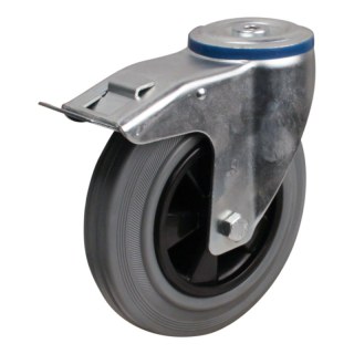 roulette pivotante avec frein 200mm serie 11 ᠆ 15 trou pour boulon roulement à rouleaux