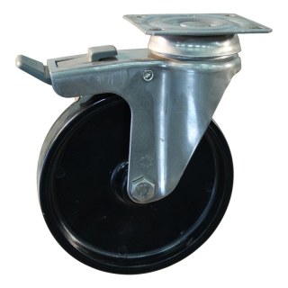 roulette pivotante avec frein 75mm serie 65 ᠆ 37 montage de la plaque palier lisse