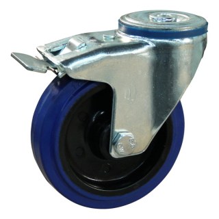 roulette pivotante avec frein 100mm série 13 ᠆ 15 trou pour boulon roulement à rouleaux