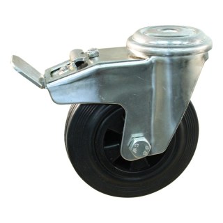 roulette pivotante avec frein 100mm série 01 ᠆ 31 trou pour boulon roulement à aiguilles éxécution inox