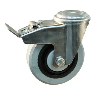 roulette pivotante avec frein 100mm série 14 ᠆ 31 trou pour boulon Roulement à billes en inox