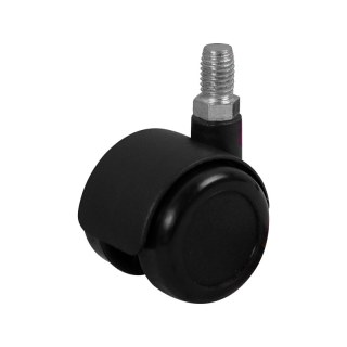roulette pivotante 40mm série 65 - 68 gladde stift voor kunststof huls palier lisse