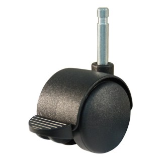 roulette pivotante avec frein 50mm série 65 - 68 gladde stift voor kunststof huls palier lisse