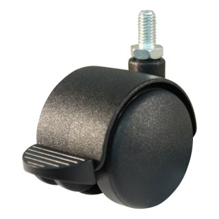 roulette pivotante avec frein 50mm série 65 - 68 draadstift M8 palier lisse