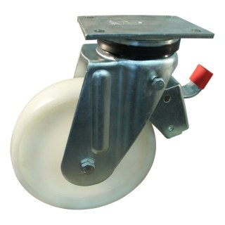 roulette pivotante avec frein 250mm serie 34 ᠆ 14 montage de la plaque palier lisse