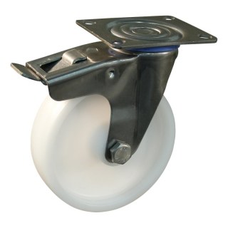 roulette pivotante avec frein 125mm serie 34 ᠆ 30 montage de la plaque palier lisse