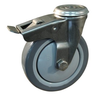 roulette pivotante avec frein 125mm serie 36 ᠆ 30 trou pour boulon roulement à billes