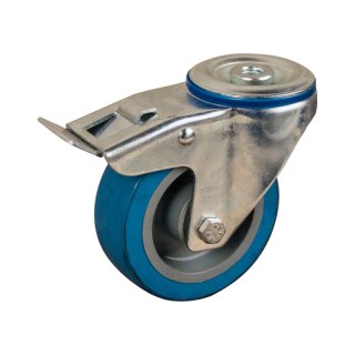 roulette pivotante avec frein 100mm serie 21 ᠆ 15 trou pour boulon roulement à rouleaux