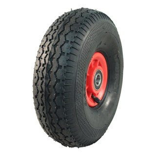 pneu + roue 4.00-4 2.10x4 ET0 NL75mm plastique V-6504 Rouge