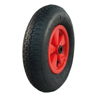 pneu + roue 4.80/4.00-8 2.50Ax8 ET0 palier lisse Ø20 NL88mm plastique V-6635 Rouge