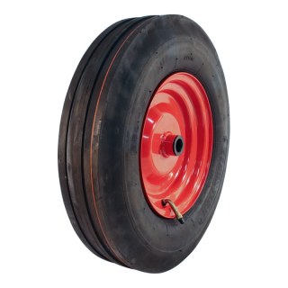 pneu + roue 4.80/4.00-8 2.50Ax8 ET0 roulement à rouleaux Ø25 NL100mm métal V-8502 Rouge