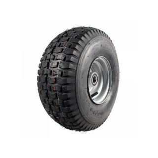 pneu + roue 13x5.00-6 4.50Ax6 ET0 NL75mm métal S-2101 gris argent