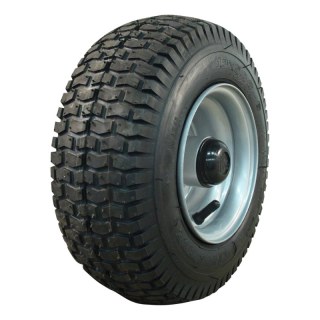 pneu + roue 15x6.00-6 4.50Ax6 ET0 NL88mm métal V-3502 gris argent